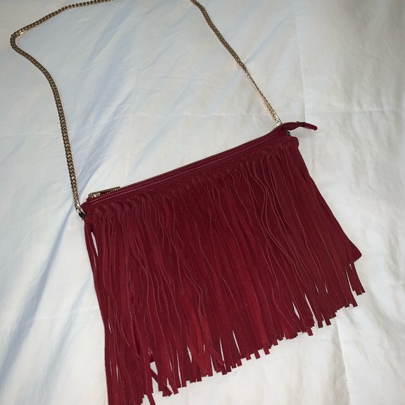 H&M Handbags - Red fringe crossbody H&M Handbags - Red fringe crossbody